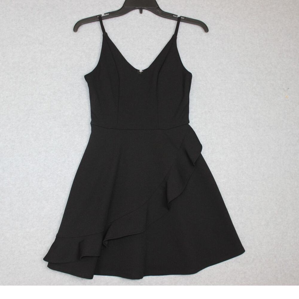 Speechless Womens Black Fit & Flare Strap Dress Size Small